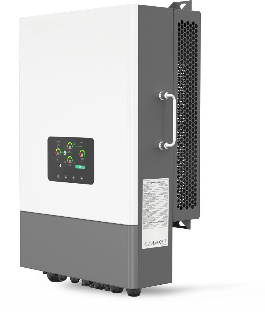 Yeyanghong 12KW IP66 Single Phase Hybrid Inverter, aluminium alloy enclosure with IP66 protection, suitable for rooftop solar PV systems.
