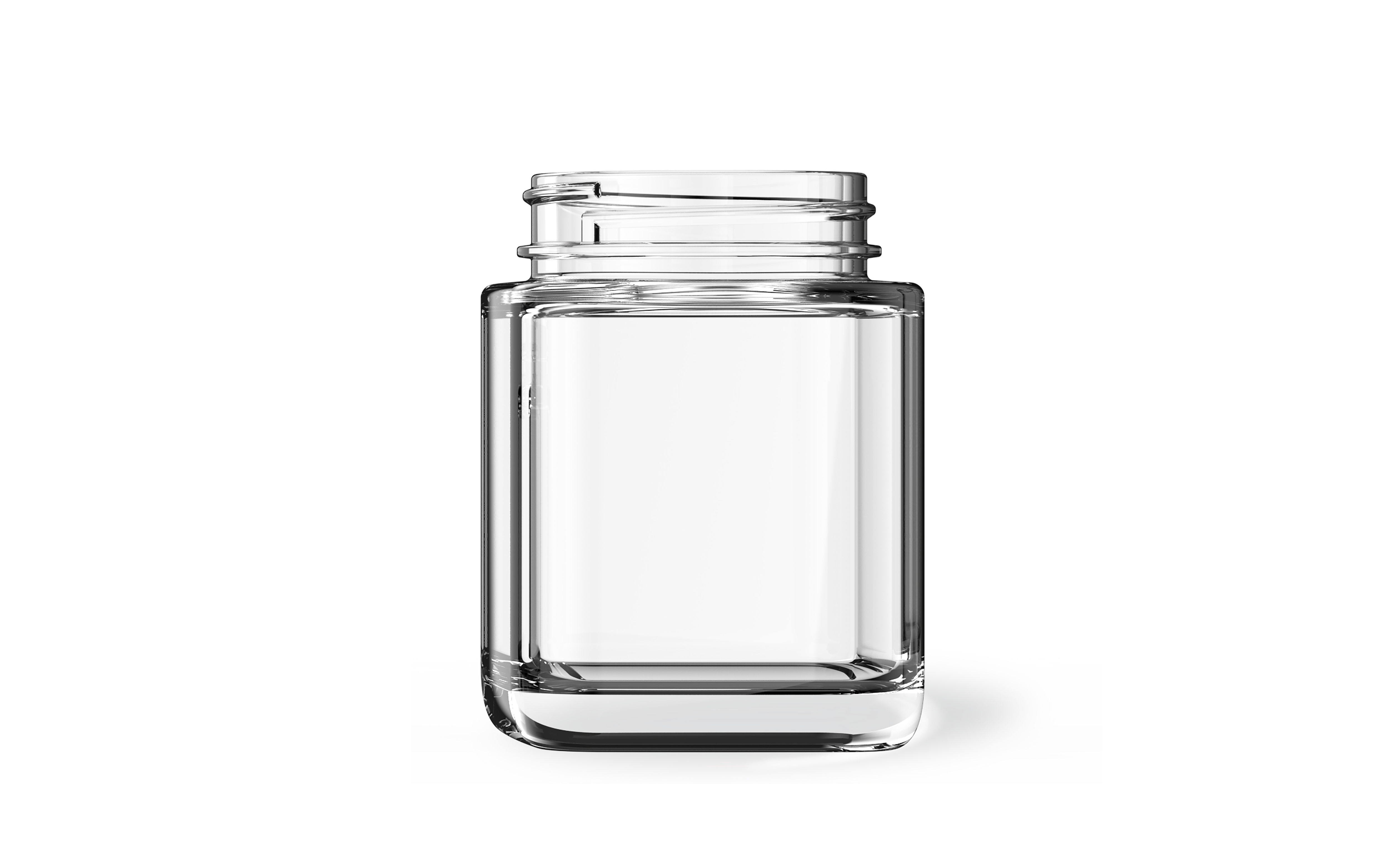130ml child resistant square glass jar with safety cap H21-0007C