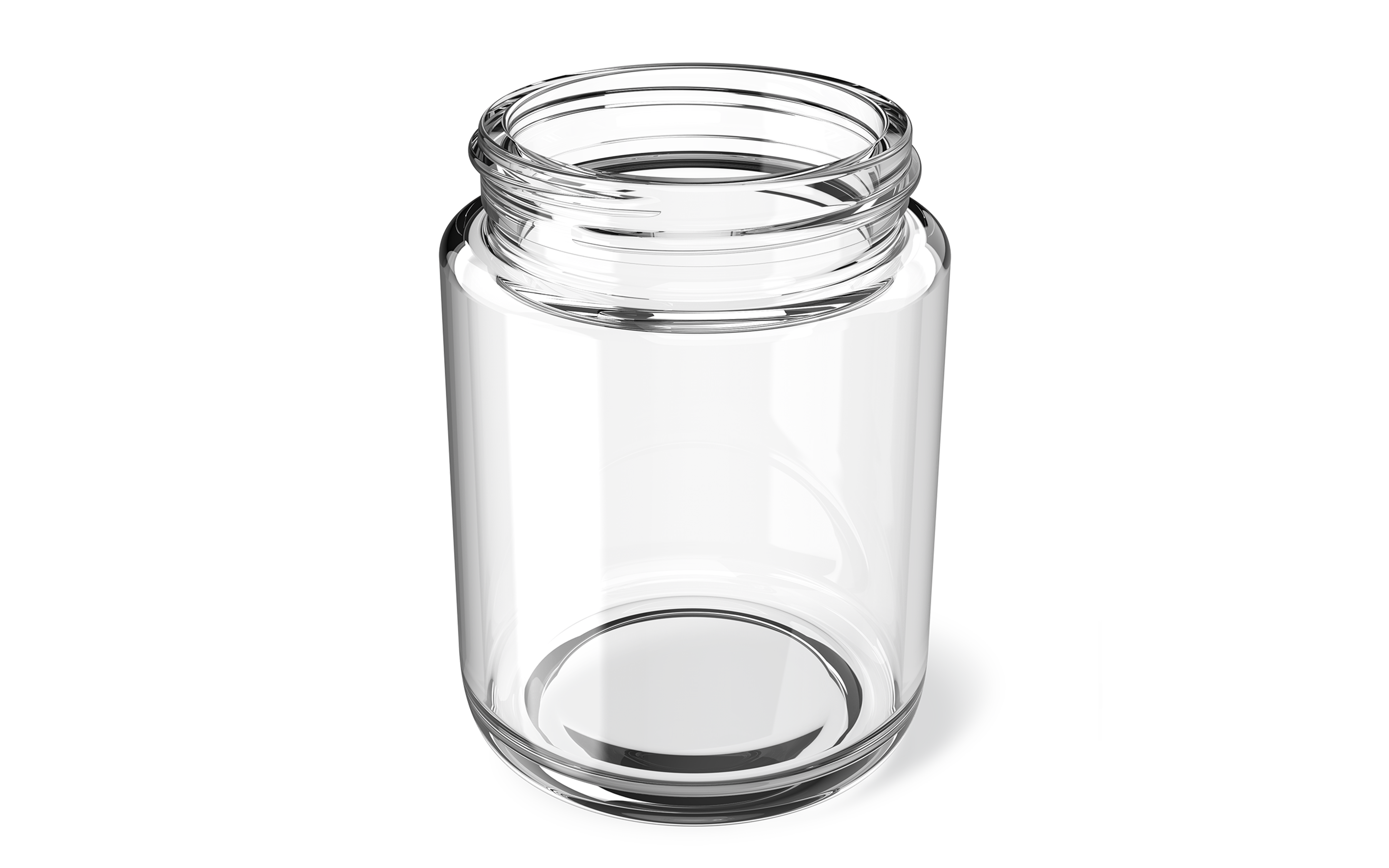 Child resistant glass jar H21-0016C for supplements Clear round glass jar H21-0016C 40DR with child-resistant cap for supplement packaging