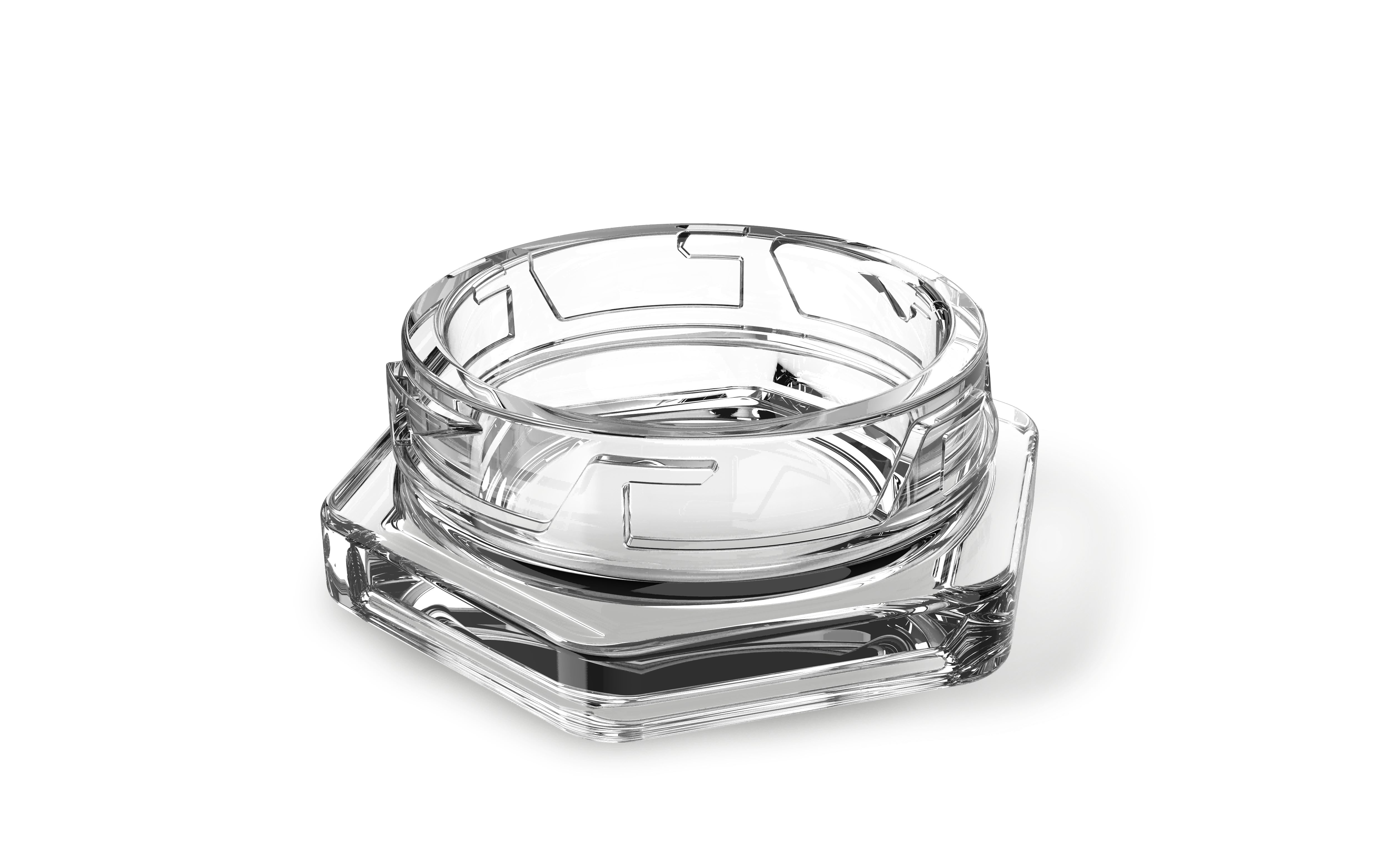 Hexagon Glass Child Resistant Jar H19-0007C - Front View