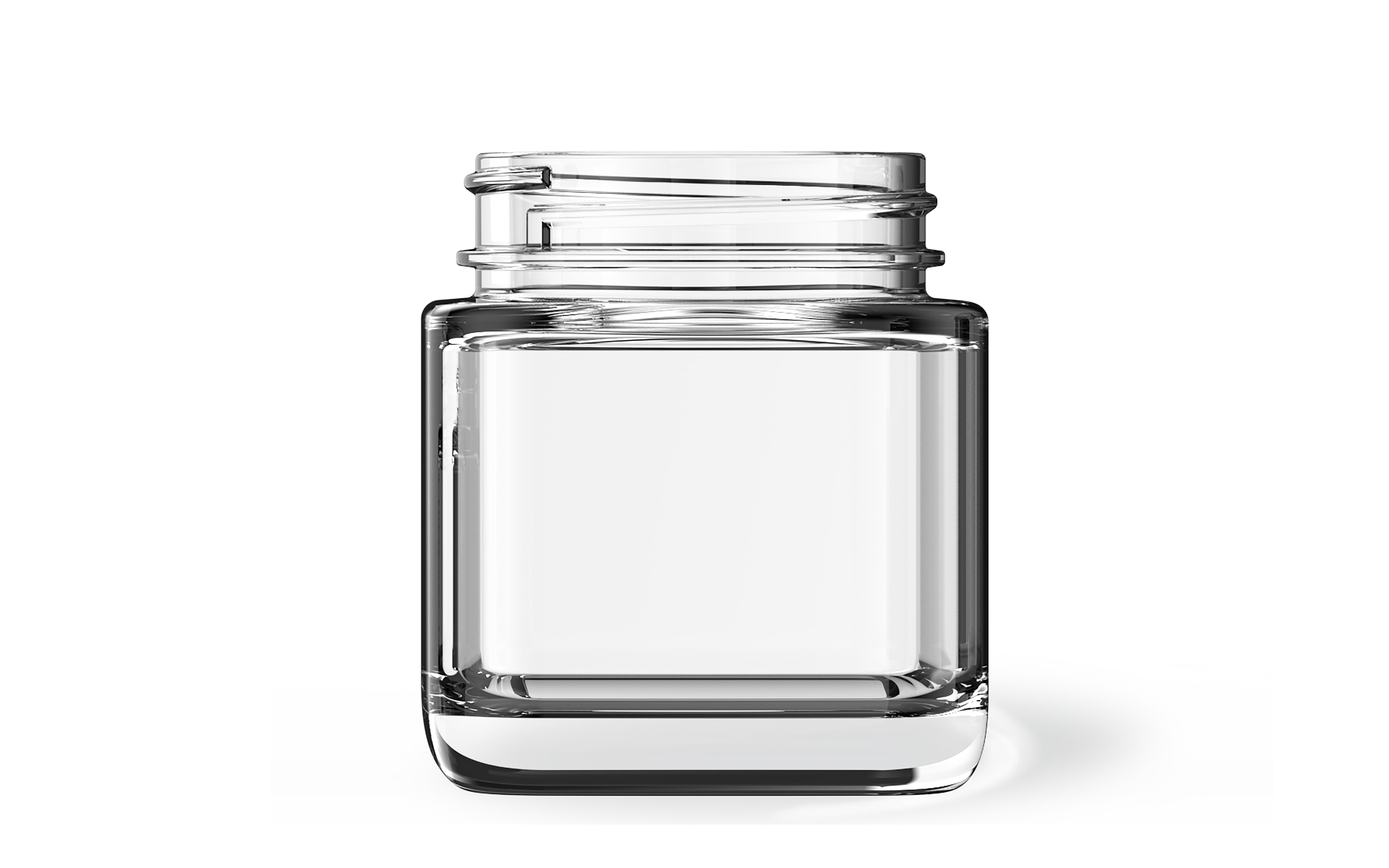 100ml child resistant square glass jar with safety cap H21-0006C
