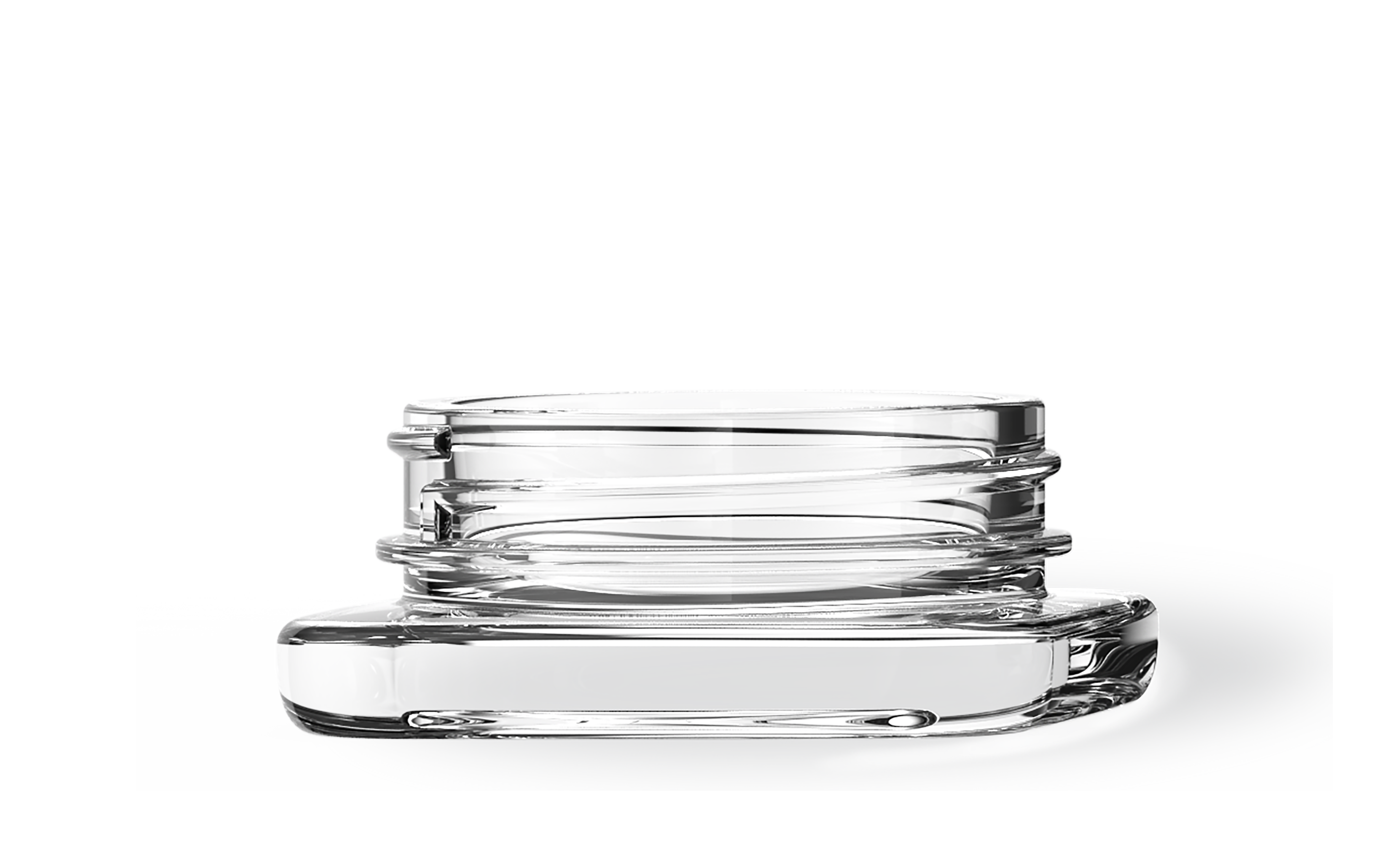 Child Resistant Packaging - Clear Square Jars