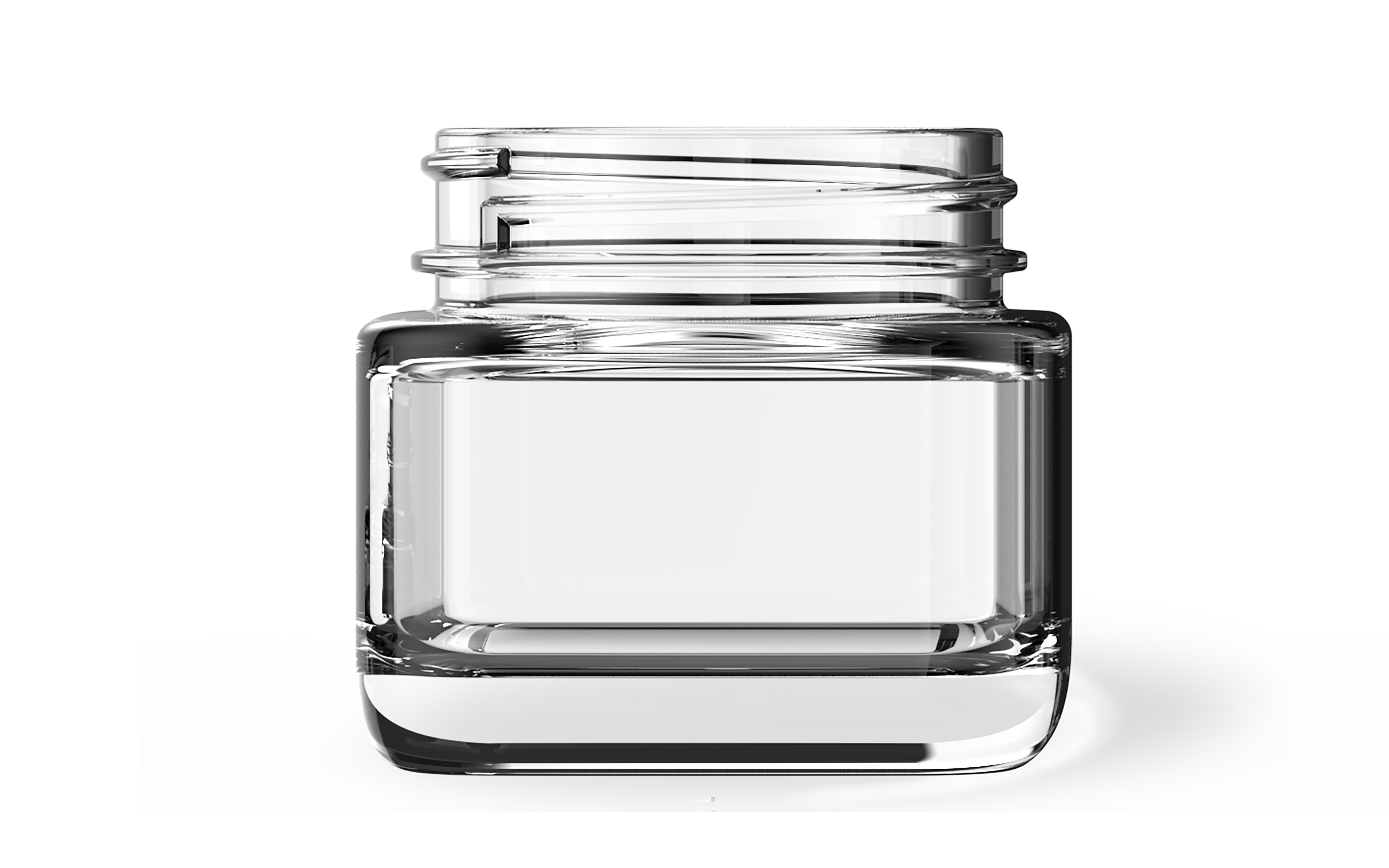 70ml child resistant square glass jar with safety cap H21-0005C