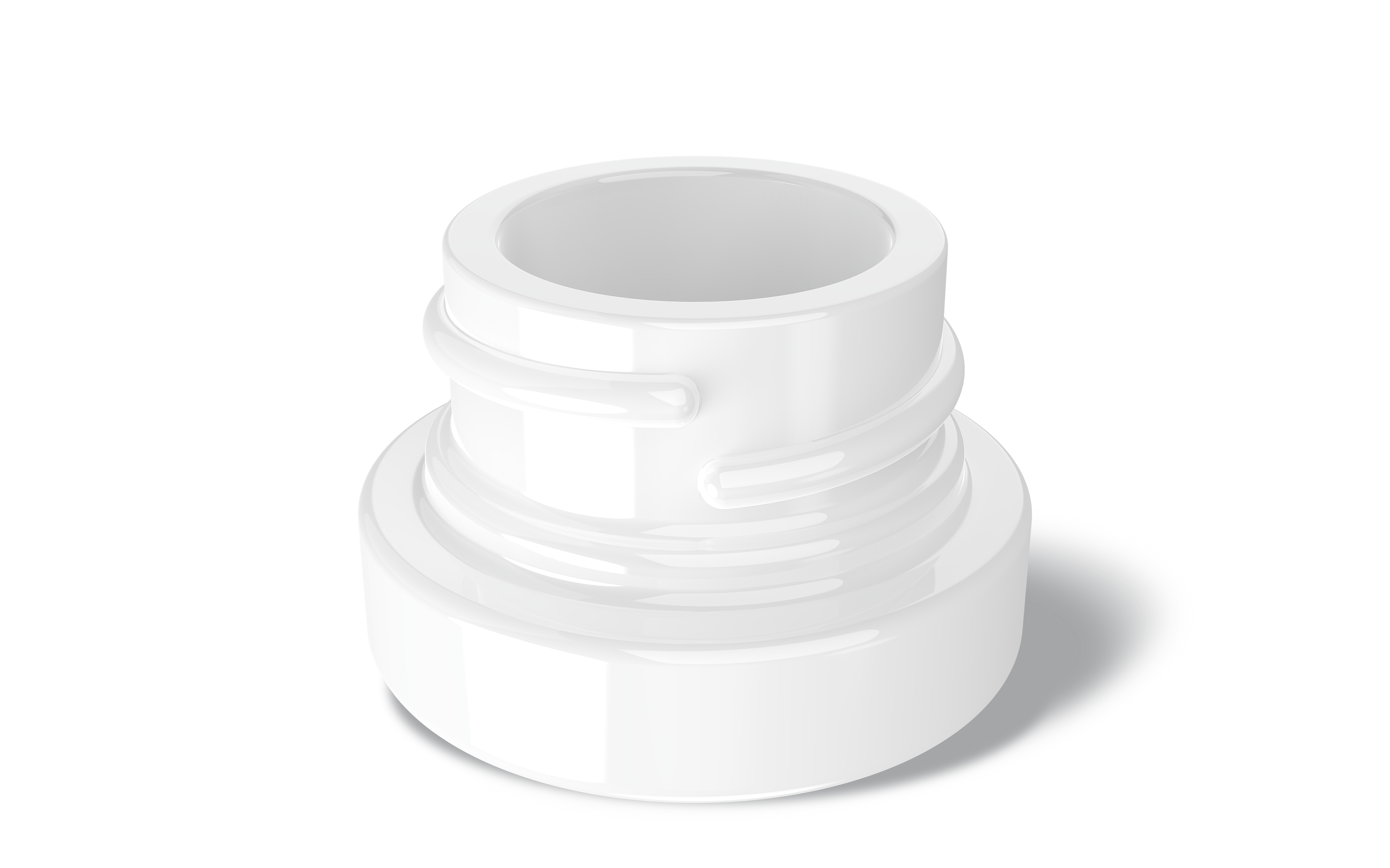 H19-0010W round glass jar with child-resistant cap