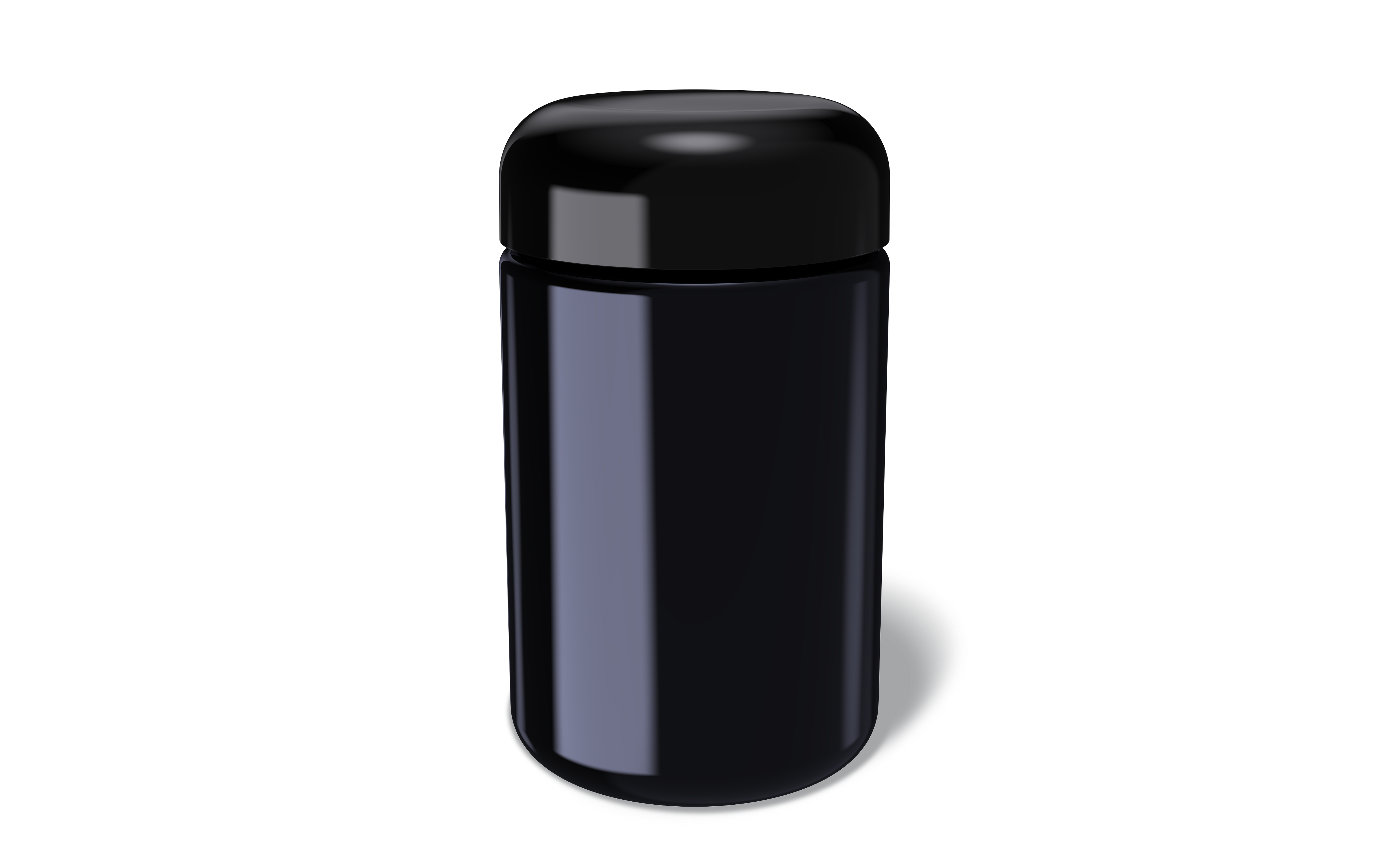Large Capacity Violet Glass Jar 200ml for Supplements