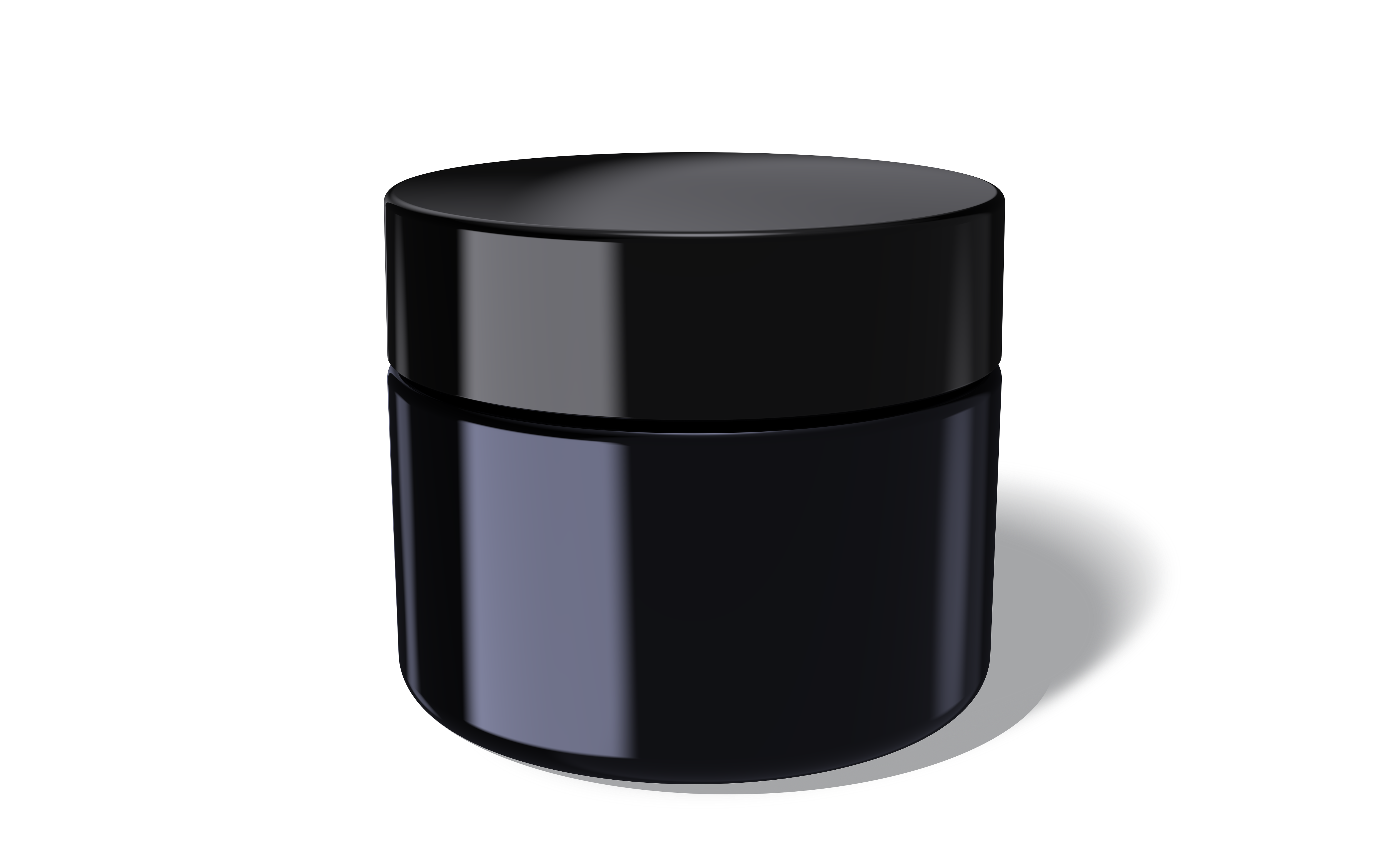 Violet glass jar HDV2050M for cosmetic and supplement applications