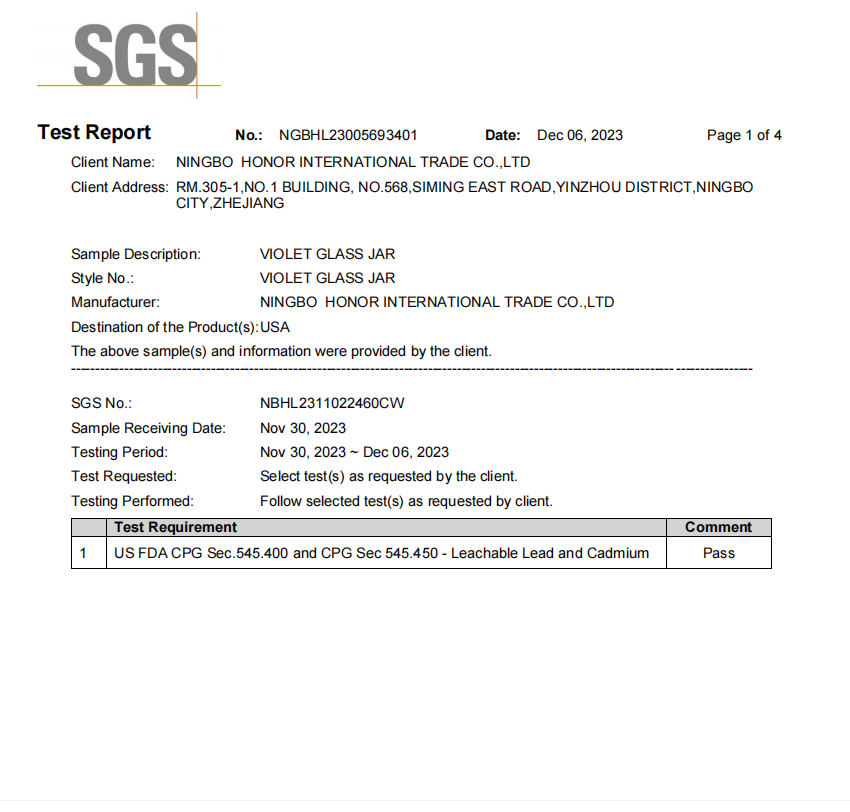 FDA Certificate