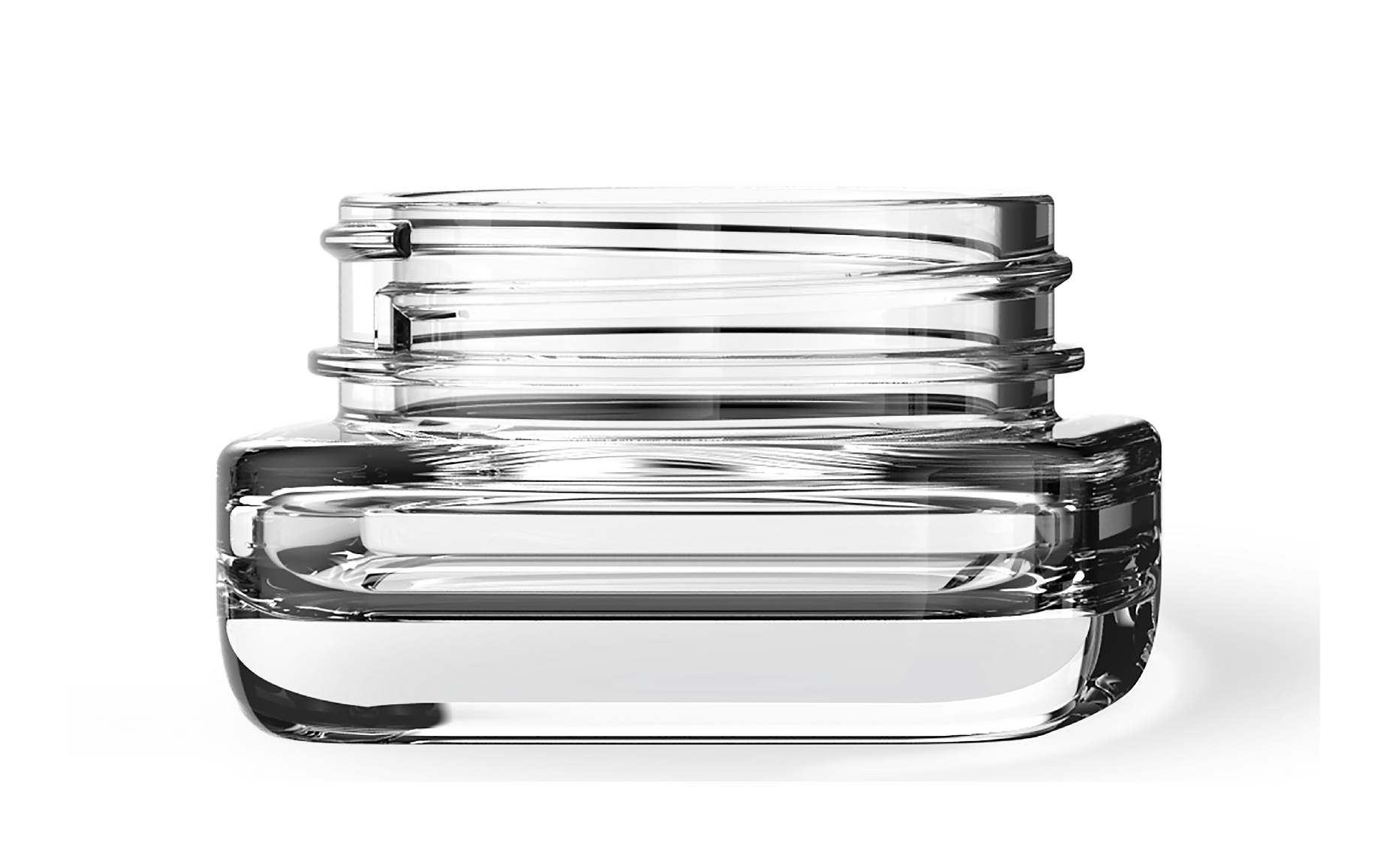 30ml child resistant square glass jar with safety cap H21-0004C