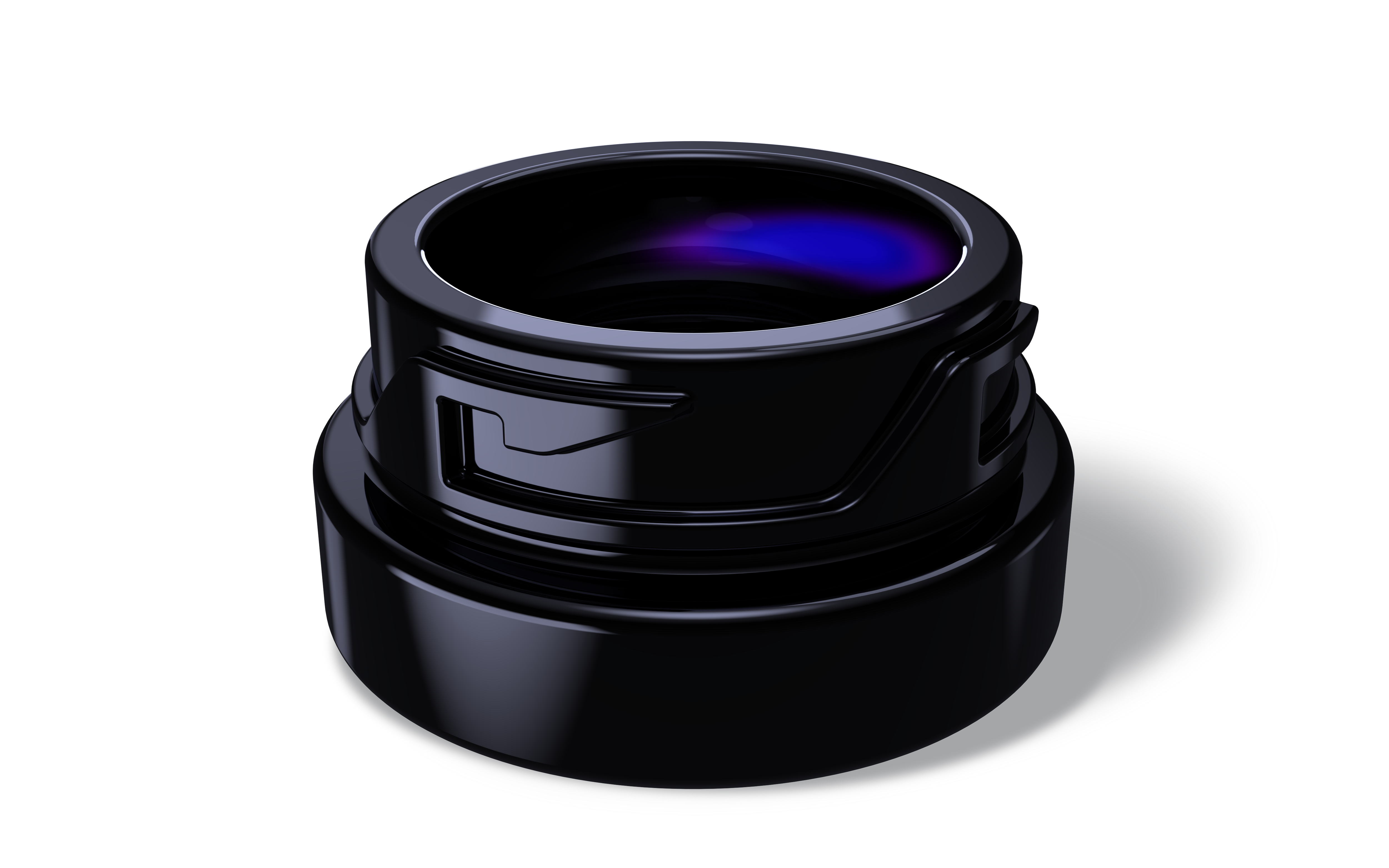 Round Black Glass Concentrate Jar with Child Resistant Cap - H19-0004B