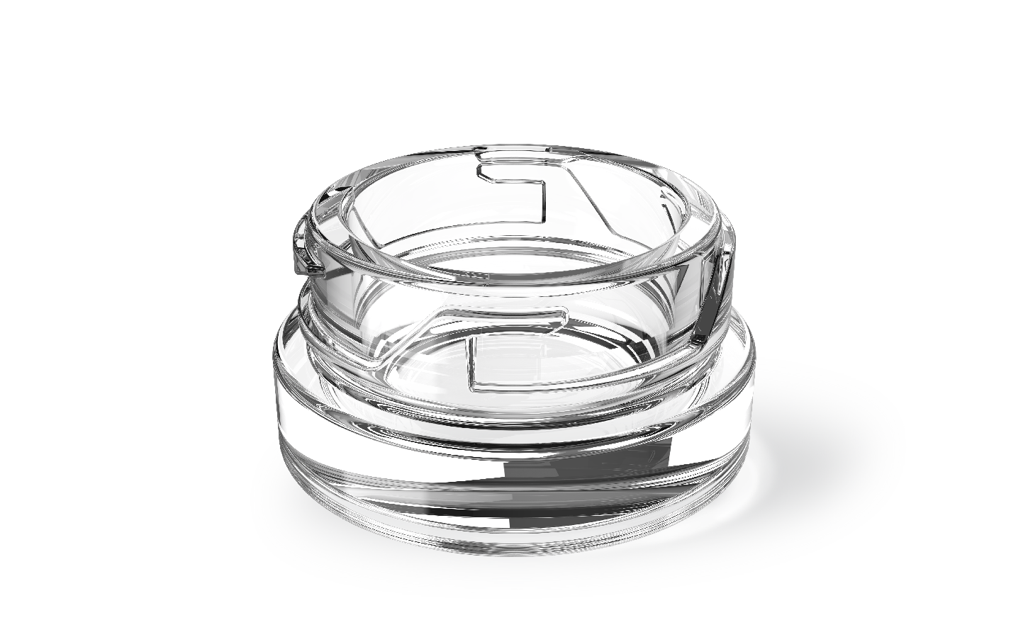 Round Glass Child Resistant Jar H19-0004C - Front View
