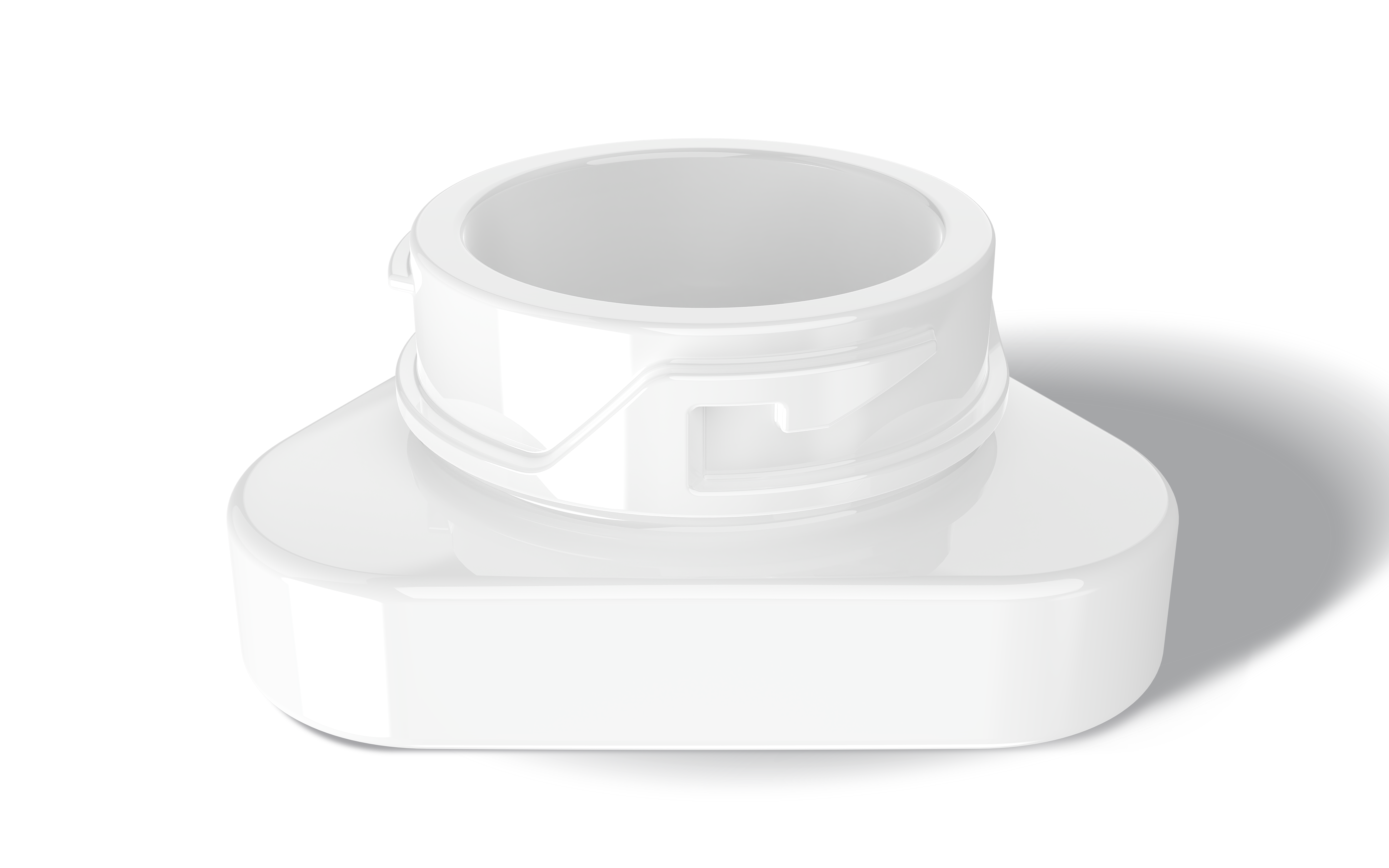 H19-0008W triangle glass jar with child-resistant cap