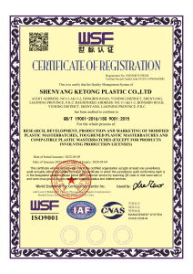 Certificate of Registration for Quality Management System (ISO 9001:2015)