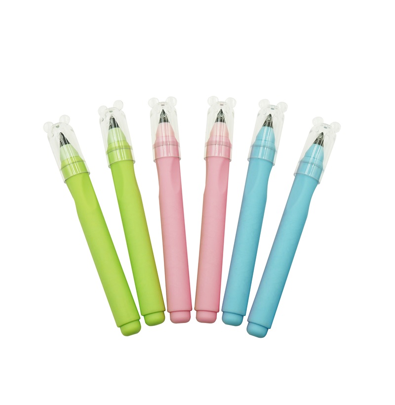 Creative magic infinite pencil with a playful cartoon bear cap design
