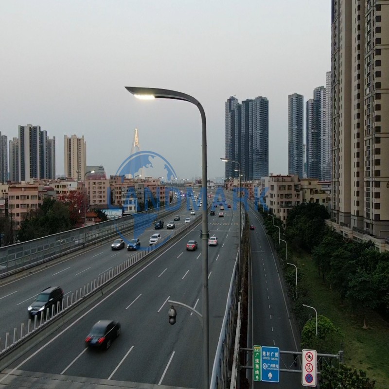 LANDMARK Smart Light Pole in an urban setting