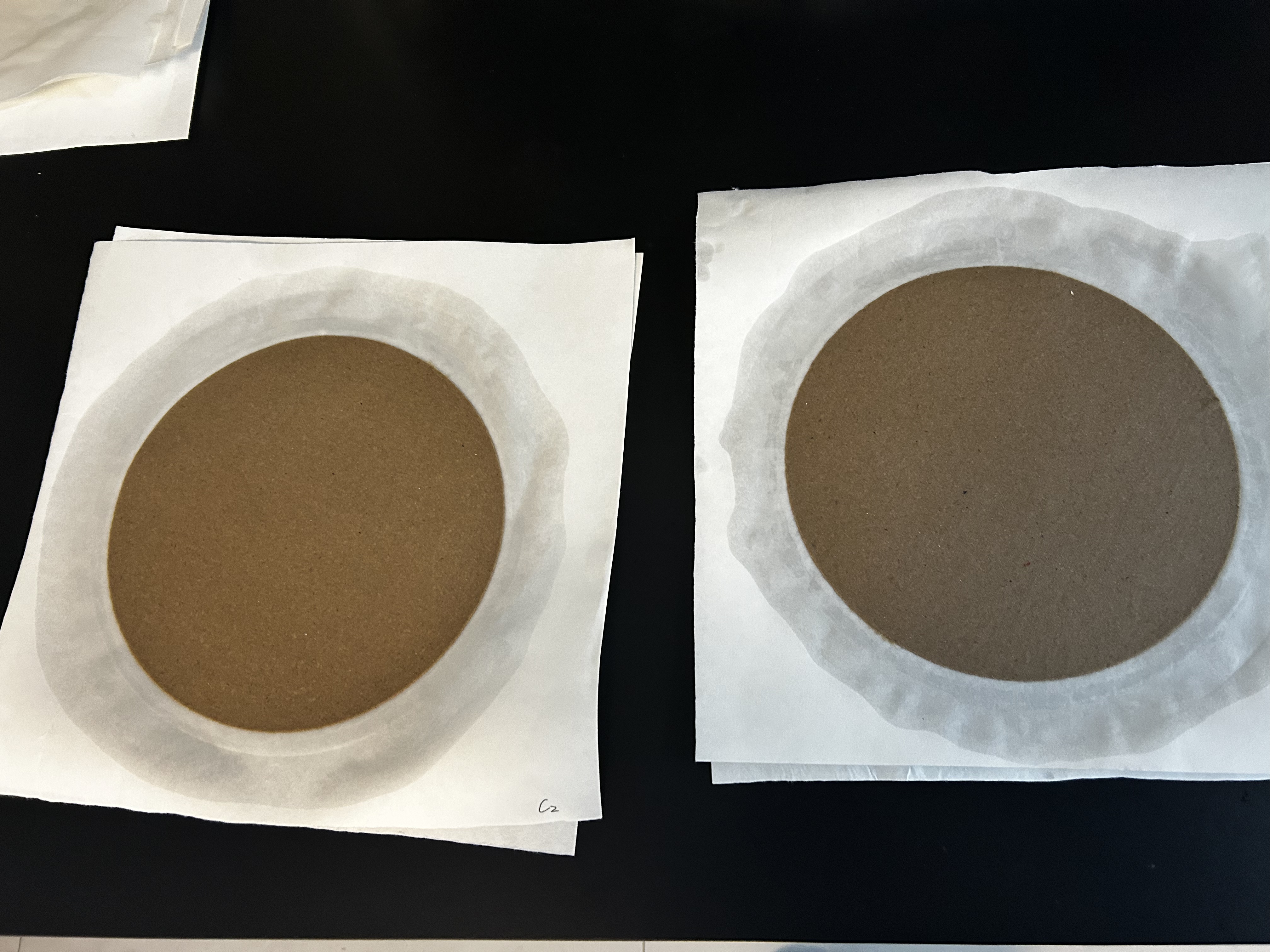 Comparison of paper samples under different sizing conditions
