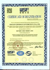 ISO45001 Certificate of Registration