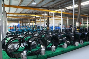 Display of semi-finished ventilation fans