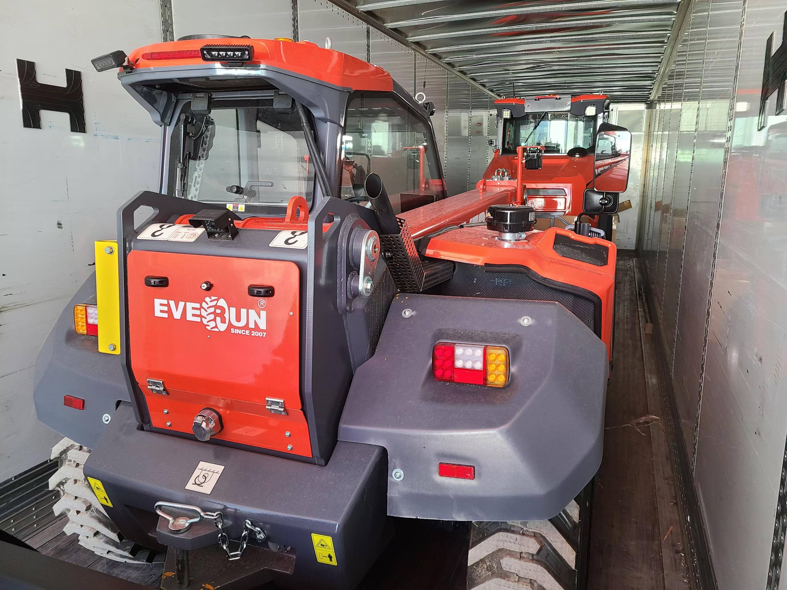 EVERUN telescopic wheel loader prepared for export delivery