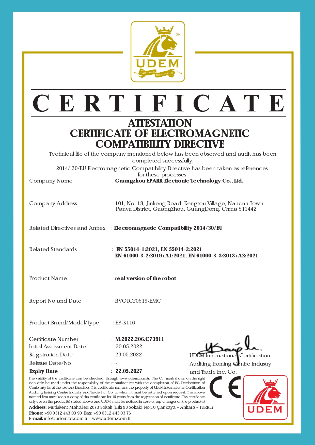 Polish CE Certificate