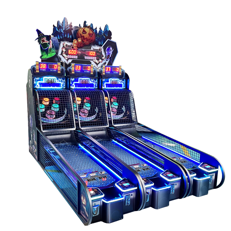 Ball Thrower Redemption Game Machine side view