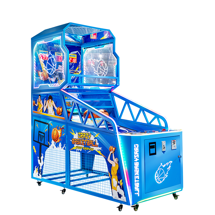 Basketball arcade machine in action