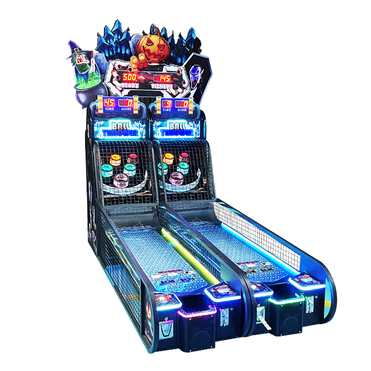 Double Player Ball Thrower Arcade Machine front view