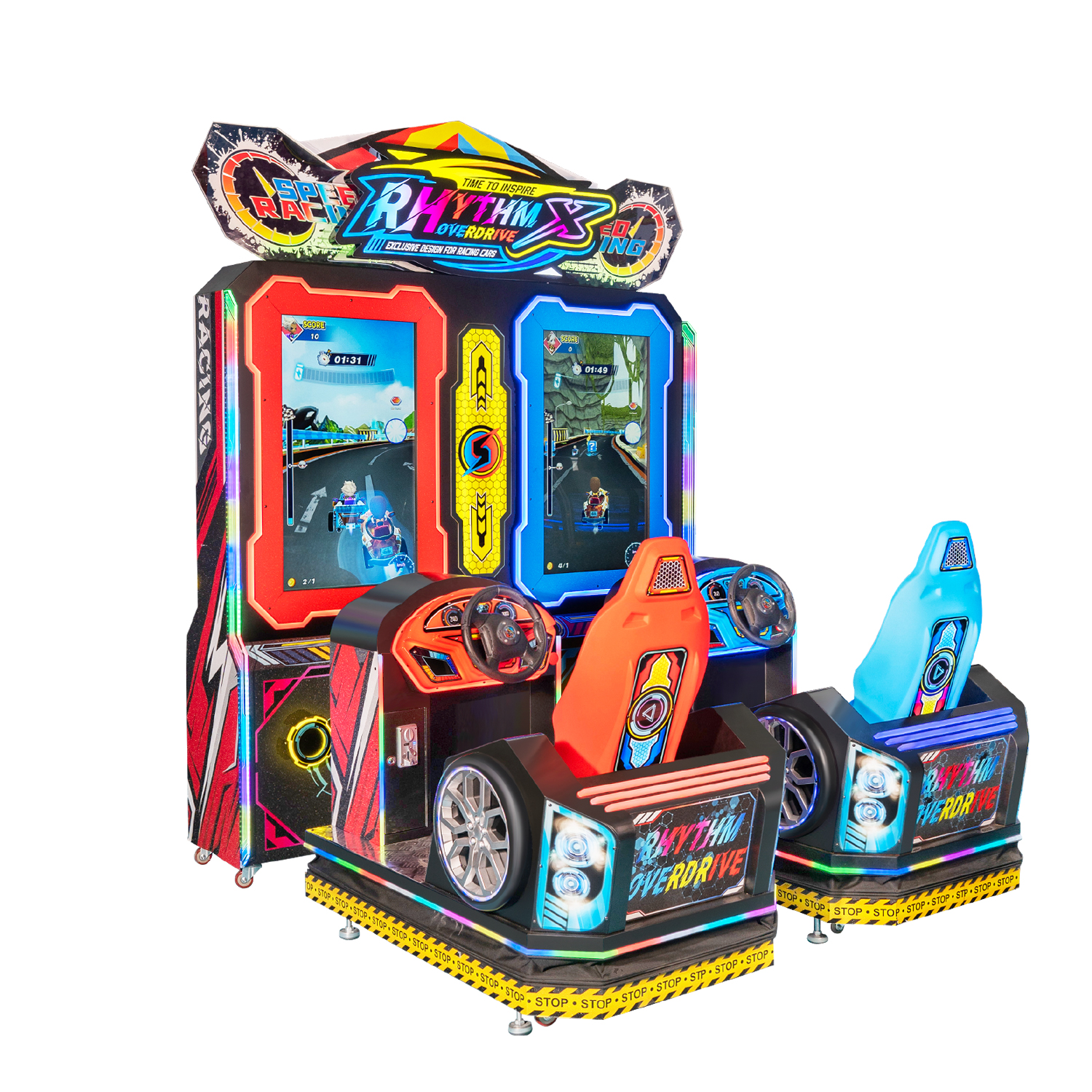 Coin operated game machine EP-SP062 with LED lighting and multi-game cabinet