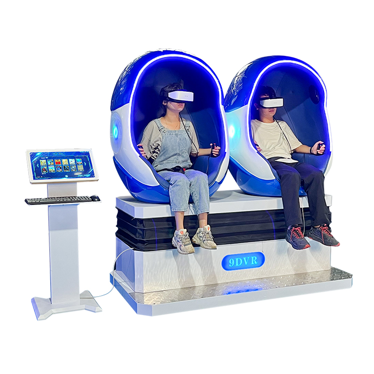 VR game machine seating configuration used as the interior anchor zone on a mixed claw and VR entertainment floor