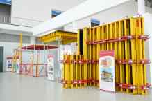 Formwork showroom used for sample and material verification by buyers