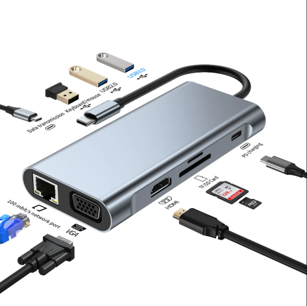 Cable-link USB-C Hub CLE-05005 front view