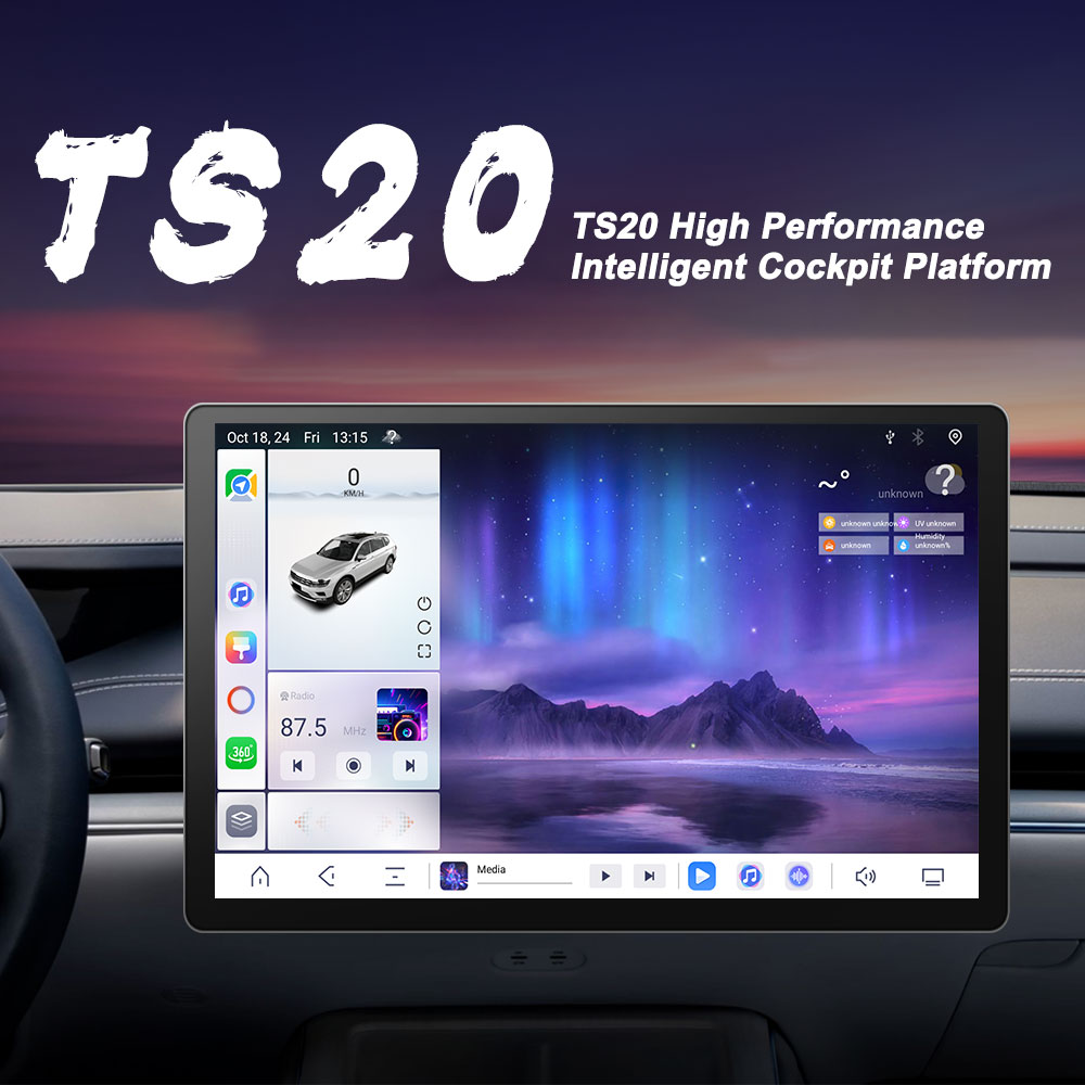 TOPNAVI TS20 car multimedia player used as a car radio replacement for portable GPS navigation