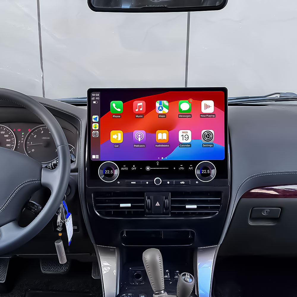 TOPNAVI TN-3036 16.8-inch car multimedia player installed in a vehicle dashboard