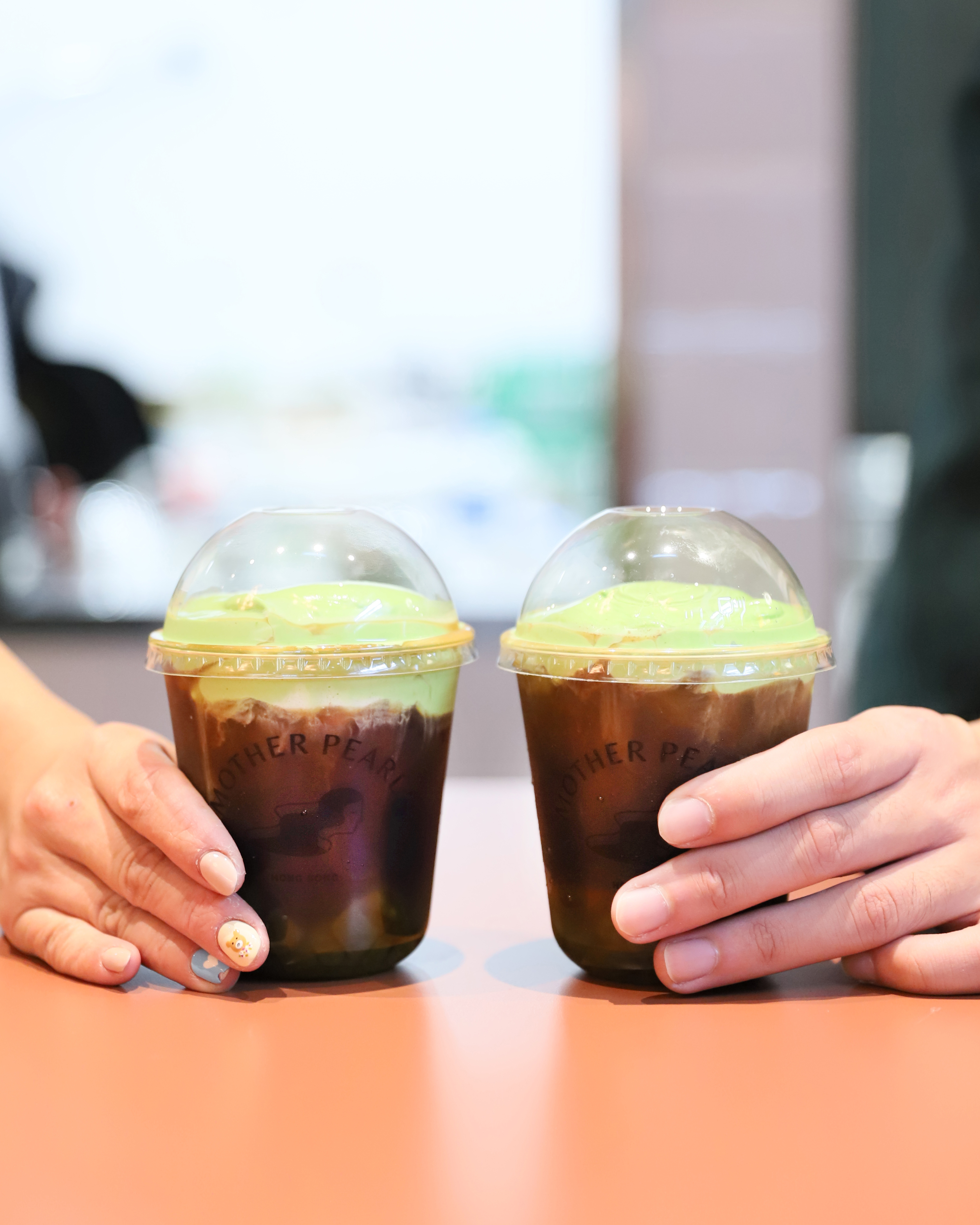 Po Power pistachio matcha drink by Mother Pearl – a zero refined sugar wellness beverage for corporate events