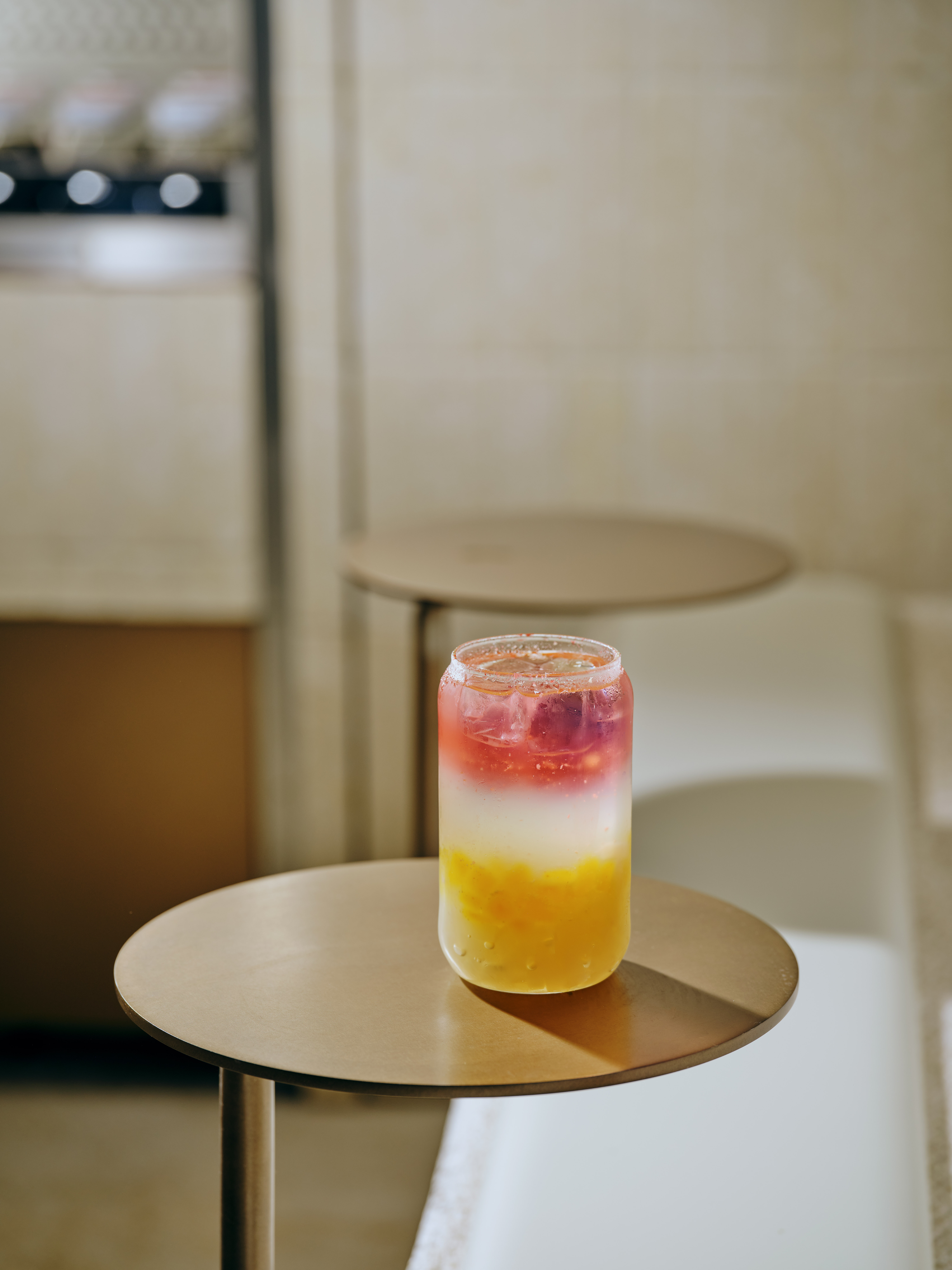 Golden Giggle refined sugar-free lychee sparkling bubble tea