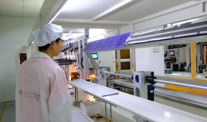 Cmoonlight's solar panel production line