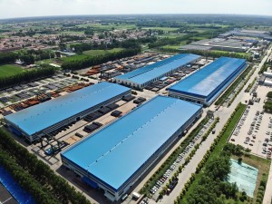 Aerial photo of factory building