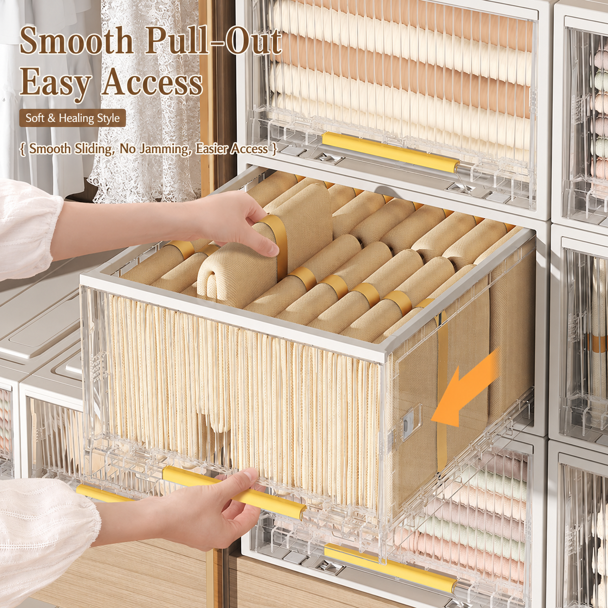 Built with a smooth pull-out mechanism, the drawer glides open effortlessly without jamming, allowing easy access to stored items at any time.