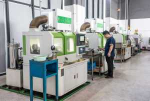 High-Precision Automated Bearing Assembly Line with Red Light Illumination