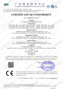 CERTIFICATE OF CONFORMITY