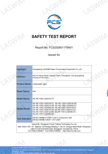 SAFETY TEST REPORT