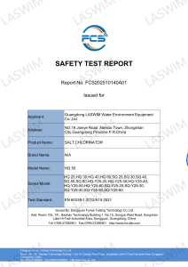 SAFETY TEST REPORT