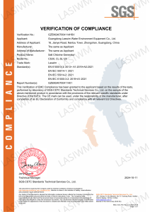 VERIFICATION OFCOMPLIANCE