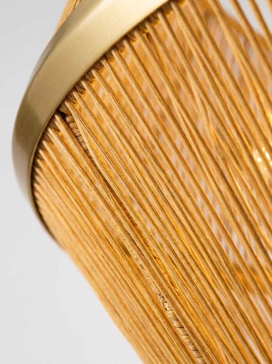 Alden Pendant Chandelier handwoven rattan - SKOVN lighting