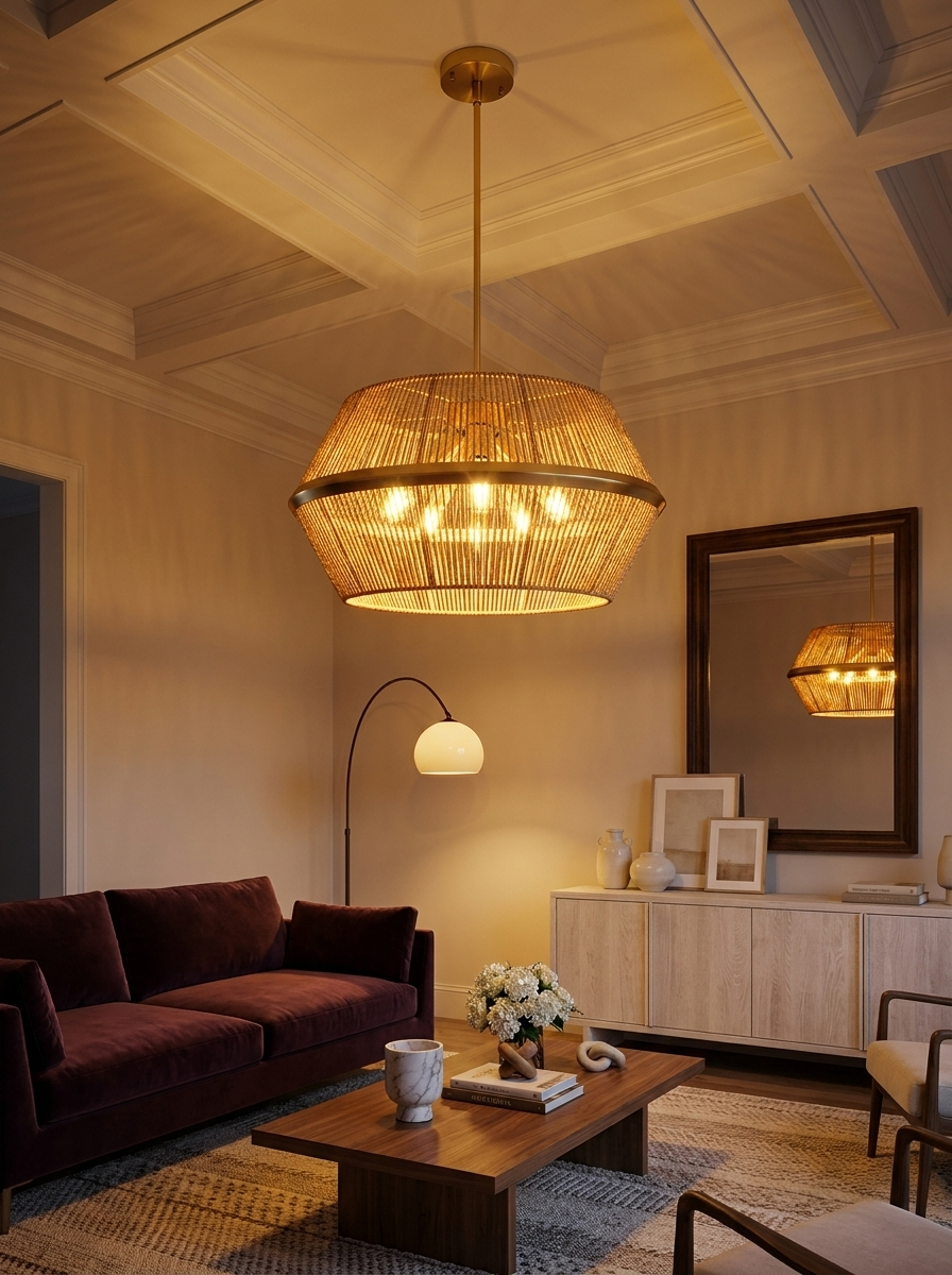 Alden Pendant Chandelier by SKOVN used as sculptural lighting over a dining or entry space