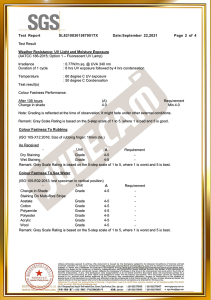 Anti UV Test Report
