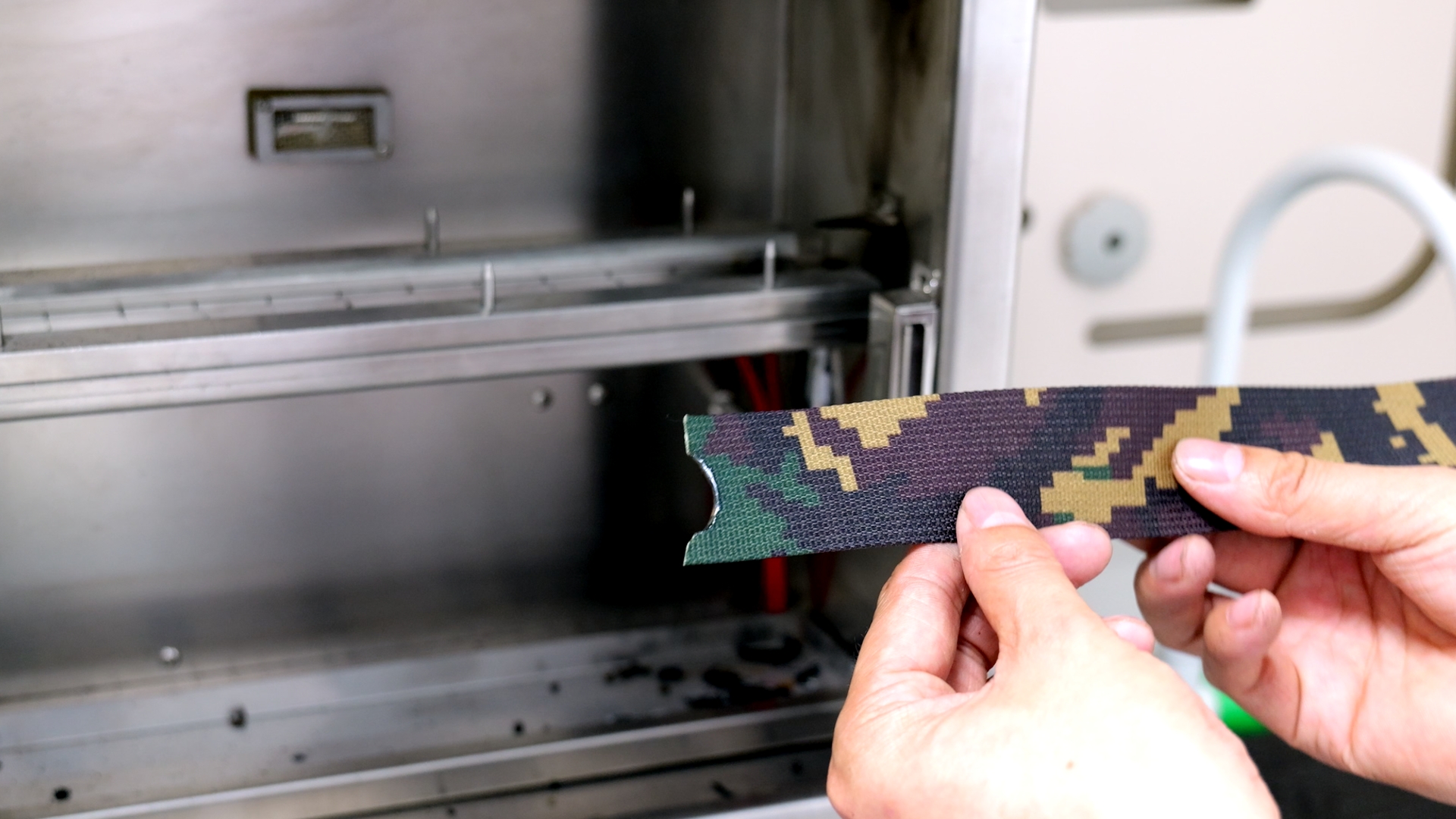 Customized camouflage webbing samples