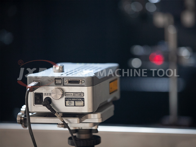 British Renishaw laser interferometer used for precision verification at JUXIN MACHINE TOOL