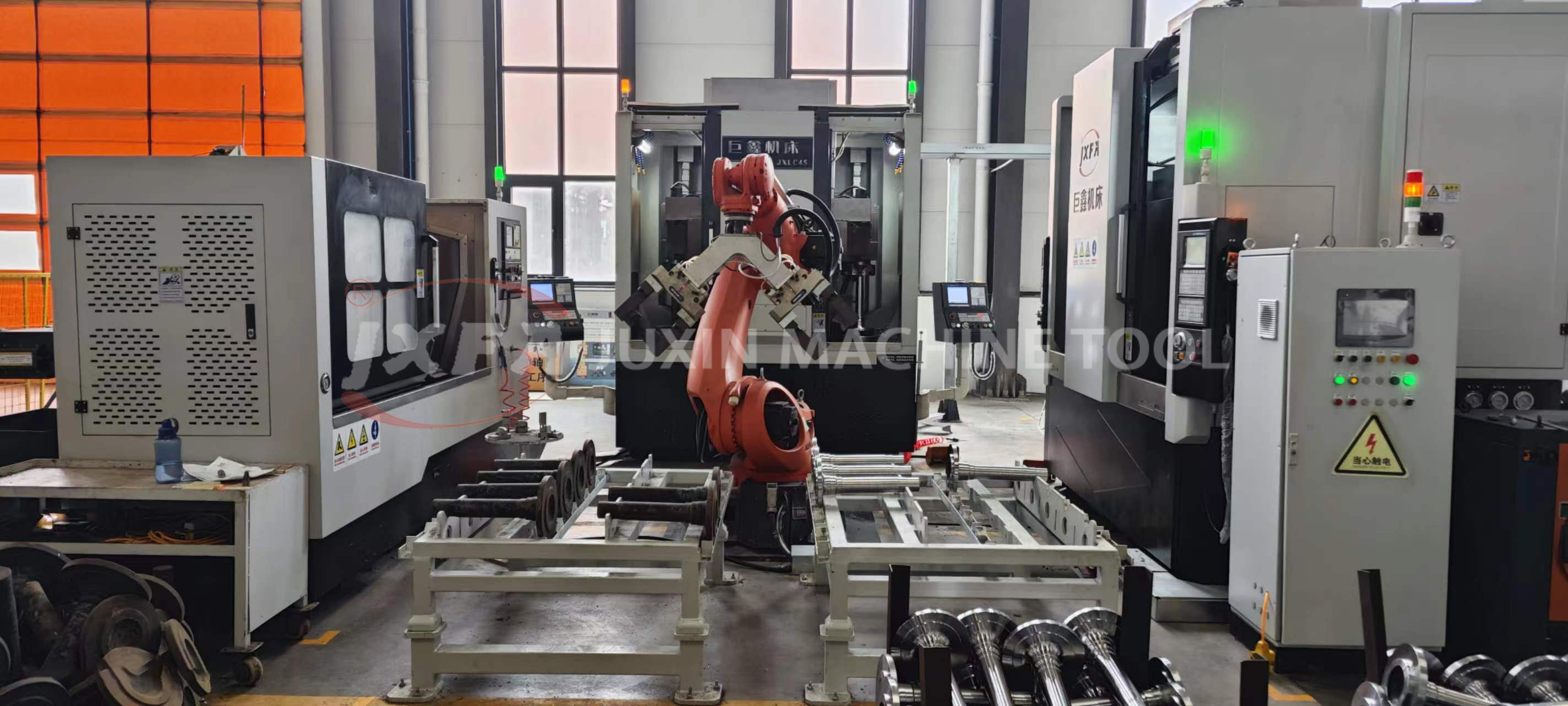 Automated production line for half shafts using Juxin machines