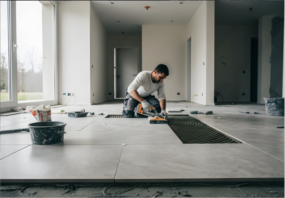Tile Adhesive Application