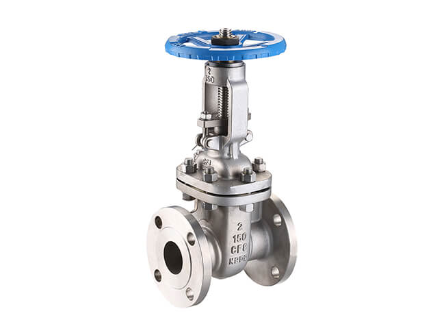DIN F4 stainless steel flange gate valve side view